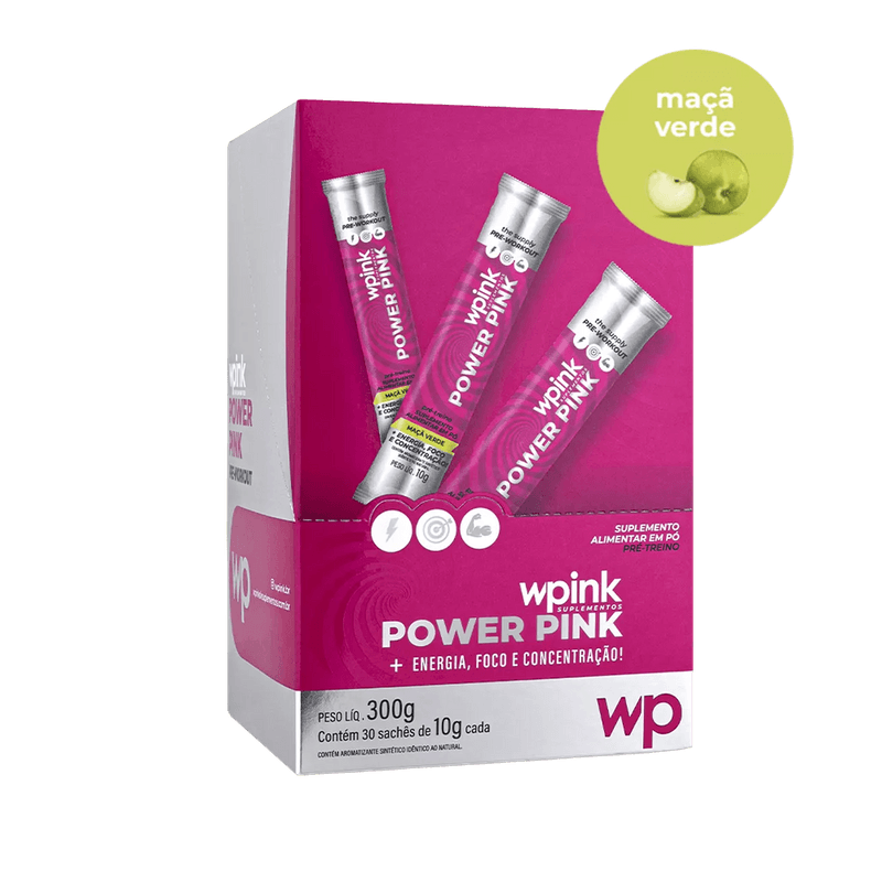 Power Pink de Maçã Verde - Pré-Treino – 300g