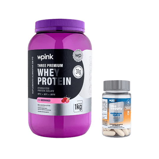 Whey protein morango + colágeno tipo ii - wp